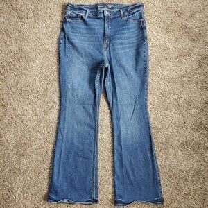Old Navy Higher High Rise Flare Secret Smooth Pockets Jeans Size 16 Stretch